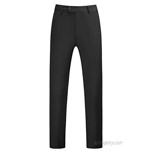 Wemaliyzd Men's Peak Lapel 2 Piece Business Suit Double Breasted Blazer Pants