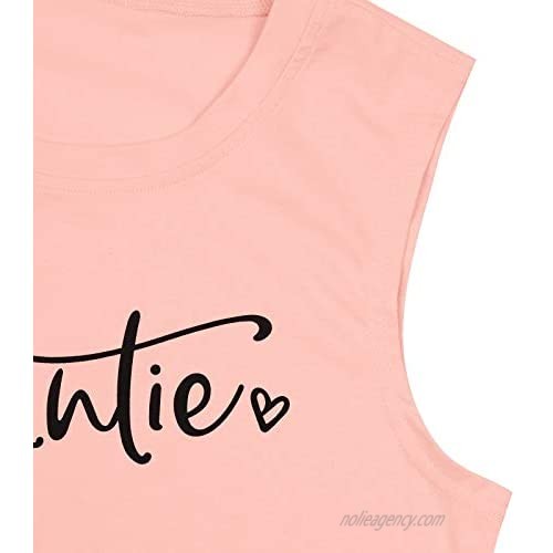 Auntie T Shirts Women Cute Aunt Gift Tee Shirts Funny Graphic Casual Short Sleeve Tee Top