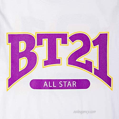BT21 City Collection LA All Stars 100% Cotton Graphic Print Long Sleeve T-Shirt White