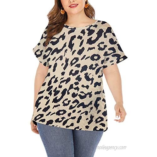Gxlu Womens Casual Boat Neck Plus Size Short Sleeve T Shirts Summer Tops Tee