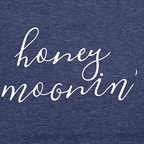Honeymoon Shirt Honeymooning T-Shirts Women Bride Vacation Tees Casual Letter Print Short Sleeve Tops Couples Gift