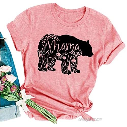 Mama Bear Shirt Mama Mom Shirts for Women Momma Bear Tshirt