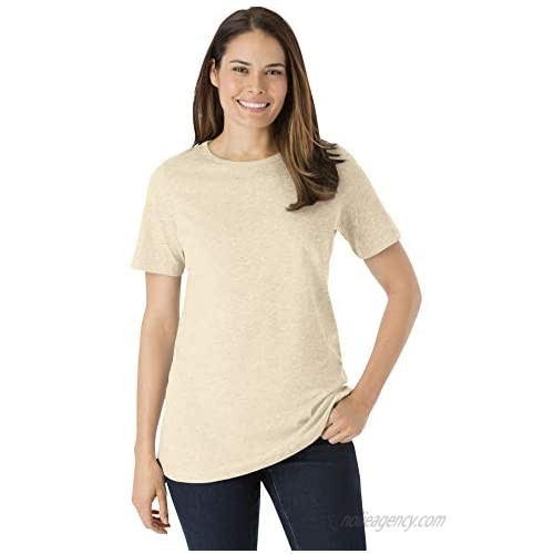 Woman Within Women's Plus Size Perfect Short-Sleeve Crewneck Tee Shirt