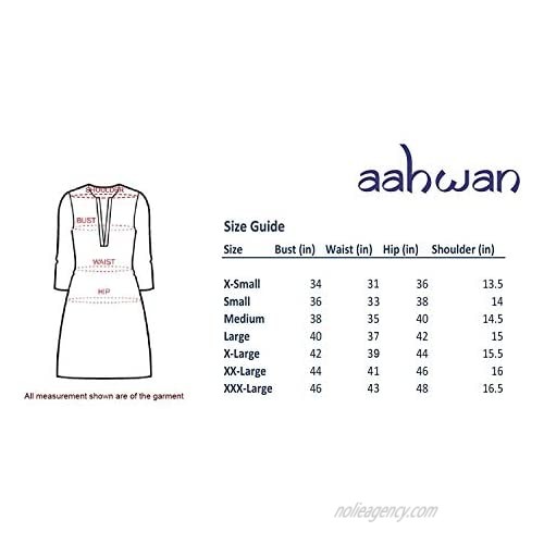 Aahwan Indian Tunic Tops Cotton Bandhani Kurti for Women