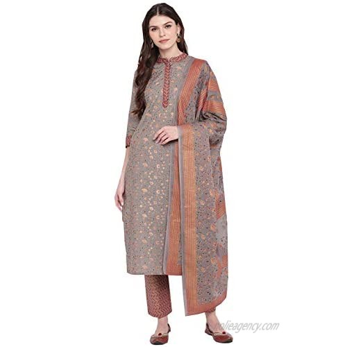 Indian Cotton Tunic Tops Kurti Set for Women with Palazzo 694