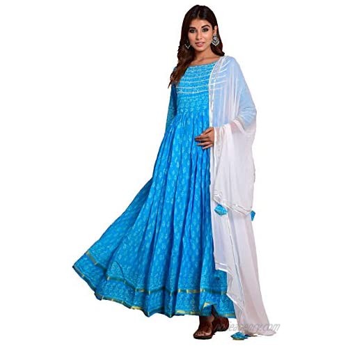 Indian Kurti for Womens With Dupatta | Rayon Printed Kurta Kurtis Dress For Women Tops Tunic