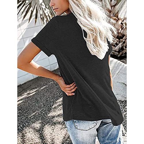 MAKARTHY Women's Long Puff Sleeve Boat Neck T-Shirts Tunic Top