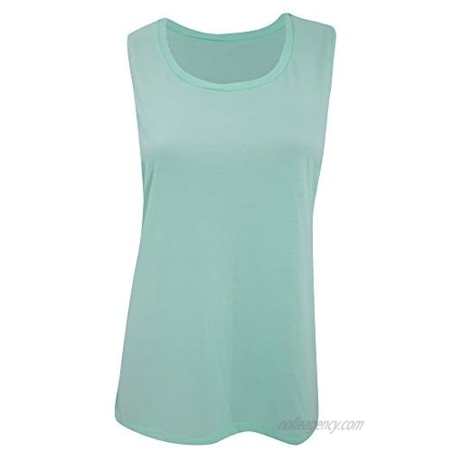 Bella Ladies/Womens Flowy Scoop Muscle Tee/Sleeveless Vest Top