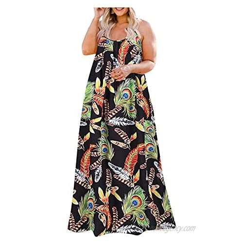 Strapless Womens Summer Dress Plus Size Maxi Tube Party Bench Halter Swing Casual Summer