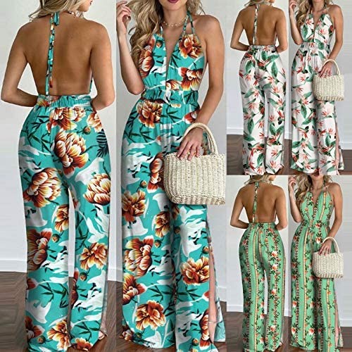 XCeihe Womens Boho Outfits-Summer Halter Dress Ladies Polka Dot Printed Graphic Bandeau Tops + Long Skirt 2Pcs Set