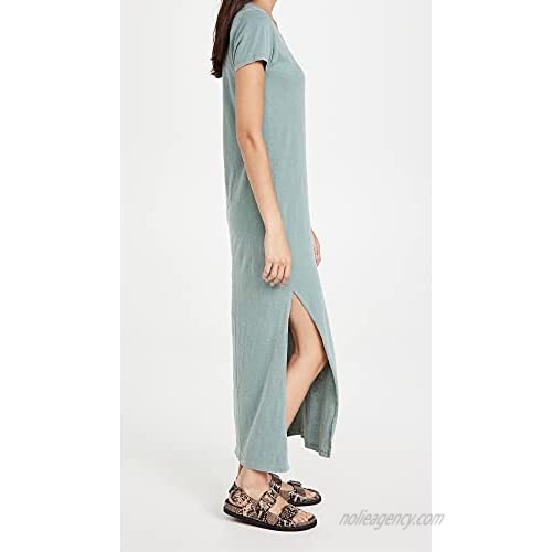 SUNDRY Women's Short Sleeve Maxi Dress with Slit