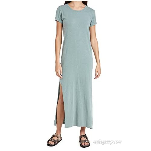 SUNDRY Women's Short Sleeve Maxi Dress with Slit