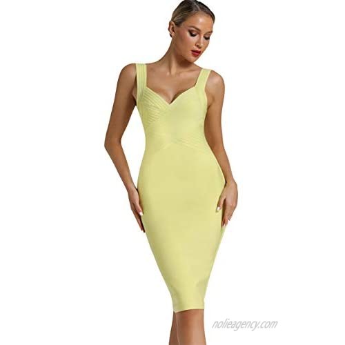 whoinshop Women's Cross Bust Backless Bodycon Bandage Party Dress