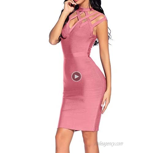 Women's Hollow Out Bandage Dresses for Women Bodycon Party Club Nigth Out Cocktail Formal Women's Dress